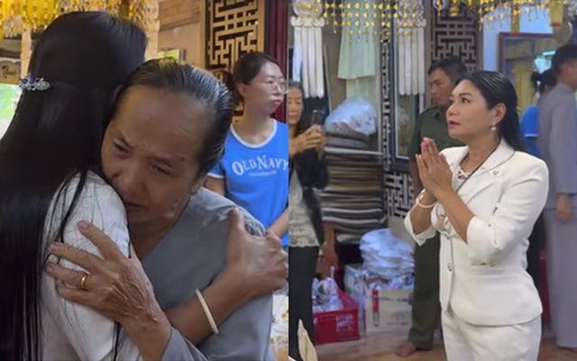 Mẹ Quý Bình bật khóc, ôm chặt một nữ NSƯT từ Mỹ mới về