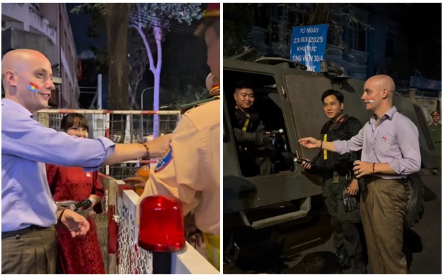 Danh tính anh Tây tặng đồ uống cho các chiến sĩ diễn tập lễ diễu binh 30/4: “Nước sâm đây, xin cảm ơn”