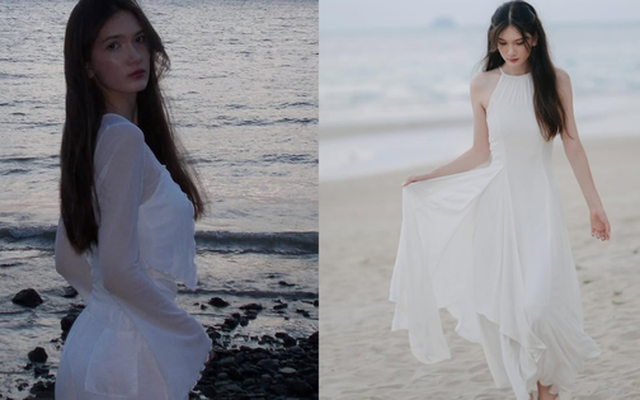 Xôn xao visual em gái Văn Lâm, 18 tuổi cao gần 1m80, vóc dáng nuột nà ngoài biển mới gây ngỡ ngàng