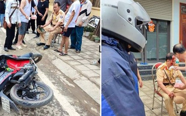 Thiếu niên 16 tuổi đi xe máy tông thiếu tá CSGT bị thương