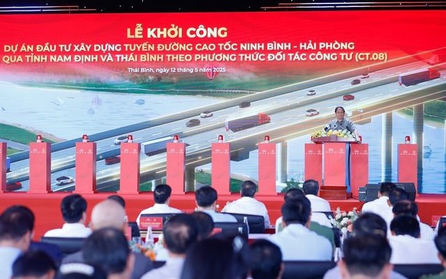 Thủ tướng dự lễ khởi công cao tốc Ninh Bình - Hải Phòng, dự án được đầu tư theo phương thức đối tác công tư lớn nhất từ trước đến nay