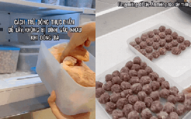 6 mẹo trữ đông thực phẩm không dính chùm - lấy từng phần dễ dàng, khỏi cần rã đông cả đống