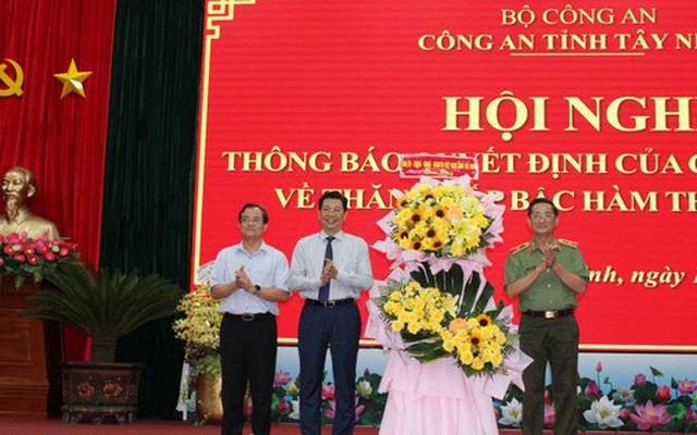 Giám đốc Công an tỉnh Tây Ninh được thăng cấp bậc hàm Thiếu tướng