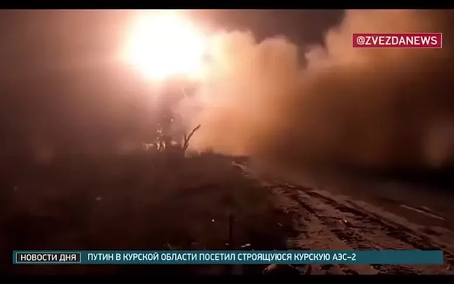 Lửa mặt trời Solntsepek thiêu hủy kho đạn trong vành đai rừng