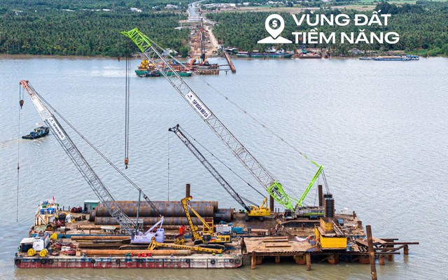 Cầu có trụ tháp cao bằng toà nhà 35 tầng, nhịp chính dài thứ 2 Việt Nam, sẽ rút ngắn 80 km đường từ Cà Mau tới TP.HCM