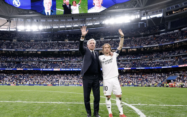 Real Madrid chia tay HLV Ancelotti và Modric bằng chiến thắng trọn vẹn