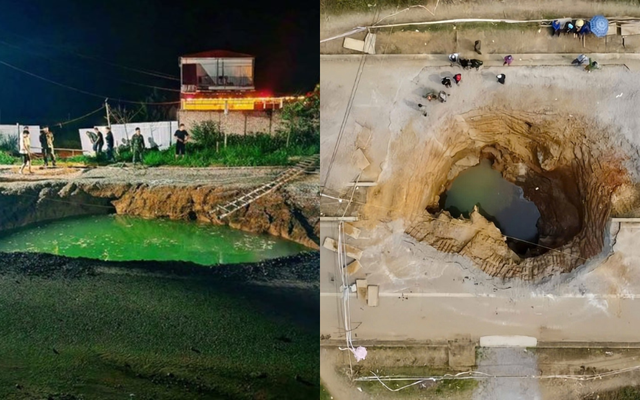 Cận cảnh "hố tử thần" sâu không đáy "nuốt chửng" người và xe tại Bắc Kạn: Chưa thể xác định danh tính cùng số lượng nạn nhân