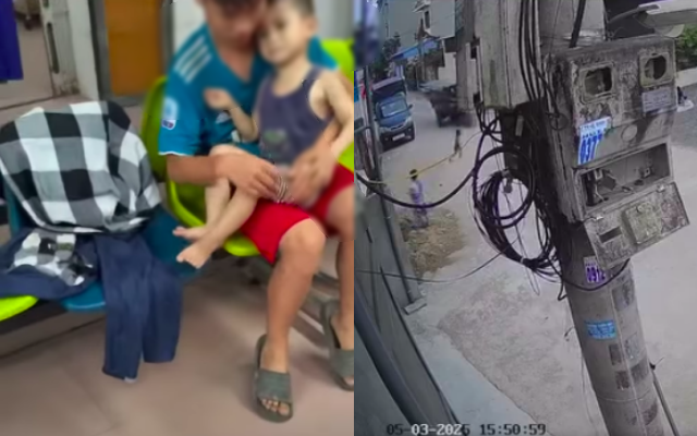 Camera vụ bé 3 tuổi bị công nông cán qua người, tranh cãi nhân viên y tế yêu cầu nộp đủ tiền mới cấp cứu