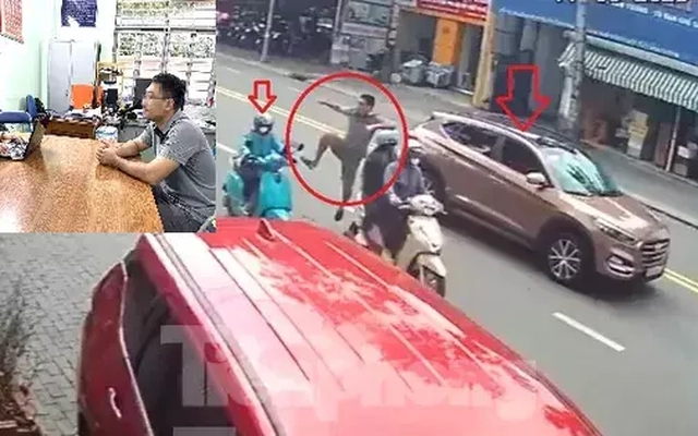 Lời khai của người đàn ông đạp nữ tài xế xe ôm ngã nhào ở Bình Dương