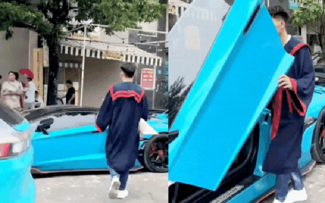 Sự thật chàng trai lái Lamborghini đi tốt nghiệp Đại học ở Hà Nội hút 10 triệu view