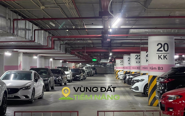 Hầm để xe rộng hơn một phường ở Hà Nội, nằm dưới khu đô thị của Vinhomes