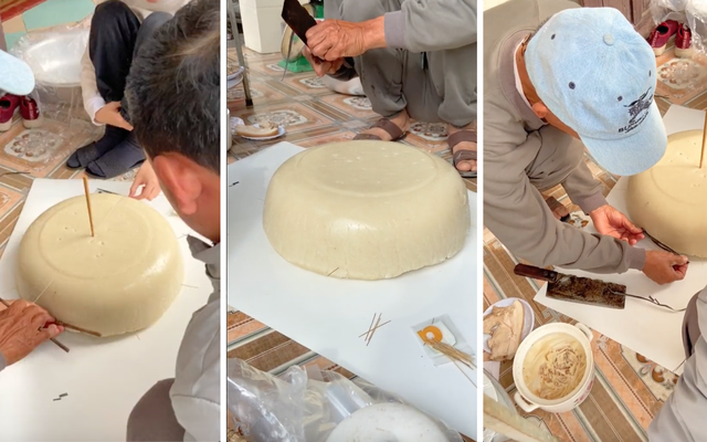 Món xôi "giã cả buổi" của người Nam Định: Nhìn vừa giống bánh dày, vừa giống bánh đúc nhưng tên gọi cực thú vị