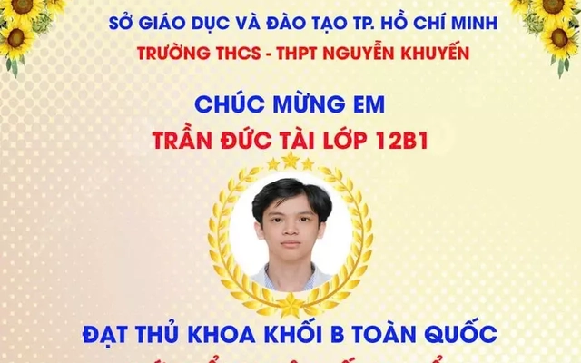 Thủ khoa khối B toàn quốc nói 'không' với luyện thi, học thêm...