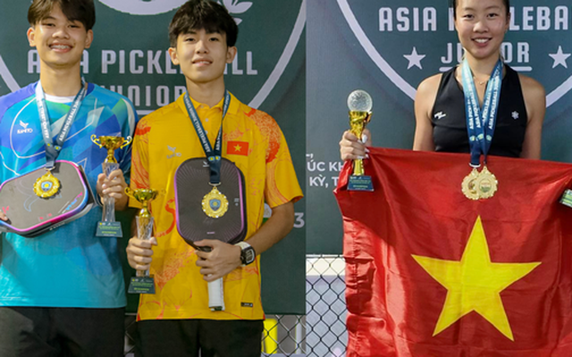 Pickleball Việt Nam "out trình", đại thắng tại giải châu Á: Lê Xuân Đức và Sophia Phương Anh giành cú đúp HCV