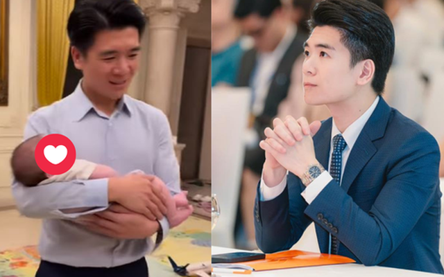 Không nhận ra thiếu gia nhà bầu Hiển khi làm bố đơn thân, để lộ cảnh bên trong dinh thự bạc tỉ gây choáng