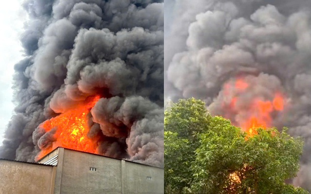 Xưởng sơn rộng 1.000 m² ở TP.HCM bốc cháy ngùn ngụt