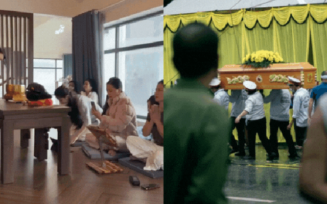 Quang Hải cùng cả gia đình chắp tay cầu nguyện cho các nạn nhân xấu số vụ lật tàu ở vịnh Hạ Long