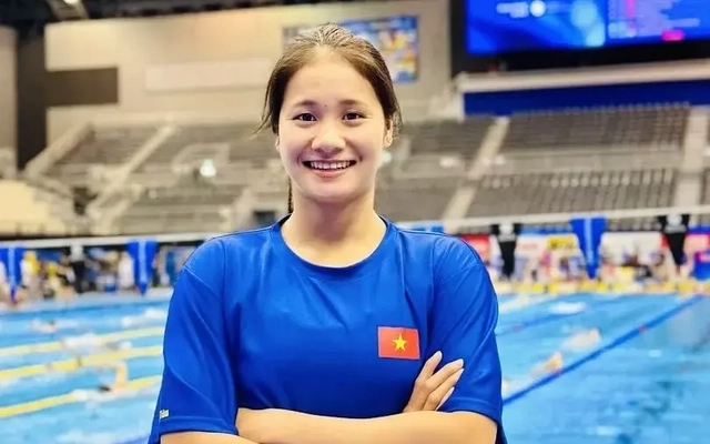 Võ Thị Mỹ Tiên về nhất lượt đấu vòng loại bơi 200m hỗn hợp cá nhân ở giải thế giới
