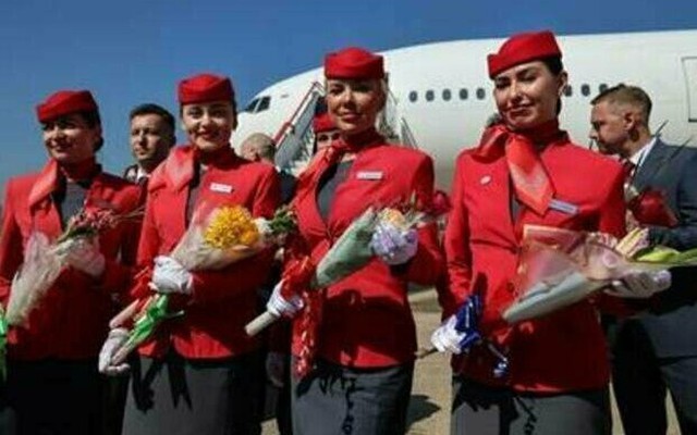 Xem chuyến bay thẳng đầu tiên từ Moscow hạ cánh xuống Bình Nhưỡng