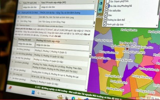 Công cụ kiểm tra địa chỉ mới sau sáp nhập