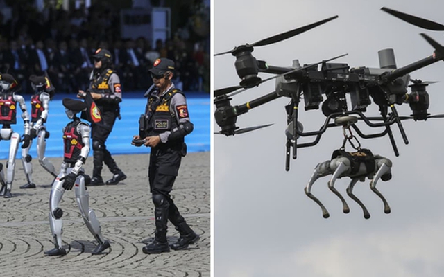 Indonesia ra quân robot cảnh sát nhưng vẫn cần người thật đứng gần điều khiển