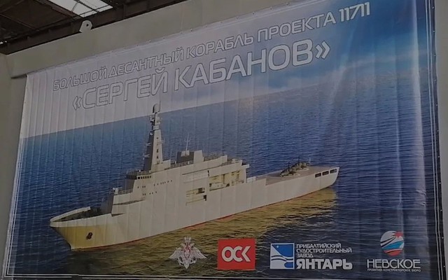 Khởi đóng tàu đổ bộ lớn Sergey Kabanov cho Hạm đội Biển Đen