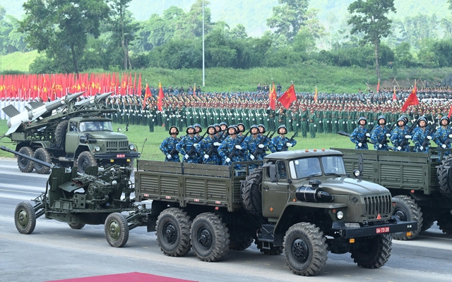 Pháo phòng không 57mm của QĐND Việt Nam tham gia diễu binh 2/9: Tầm bắn hiệu quả 4.300m, chống UAV