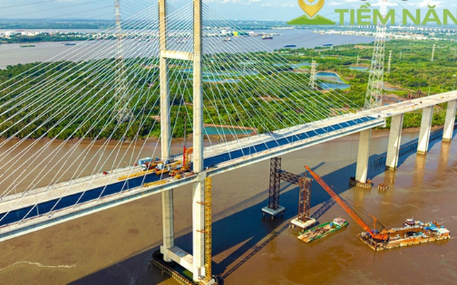 Ngắm cầu dây văng cao nhất Việt Nam sắp thông xe, siêu dự án 9 tỷ USD của tỷ phú Phạm Nhật Vượng được hưởng lợi