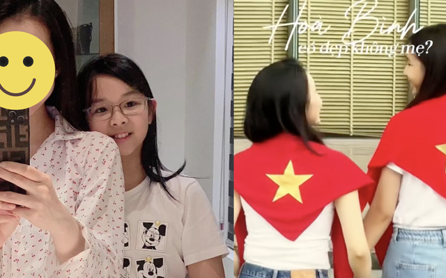 Bé gái Vbiz đeo kính cận nép sau lưng mẹ Hoa hậu nay cao vượt trội, visual cỡ nào mà 99% bình luận trầm trồ?