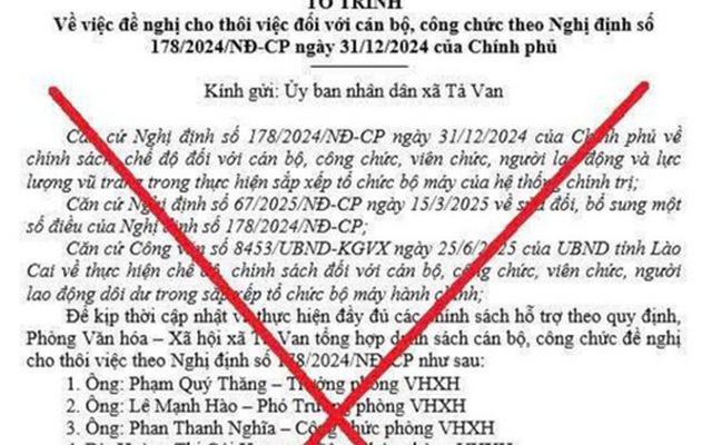 Thực hư tờ trình cho thôi việc 9 cán bộ khiến dư luận xôn xao