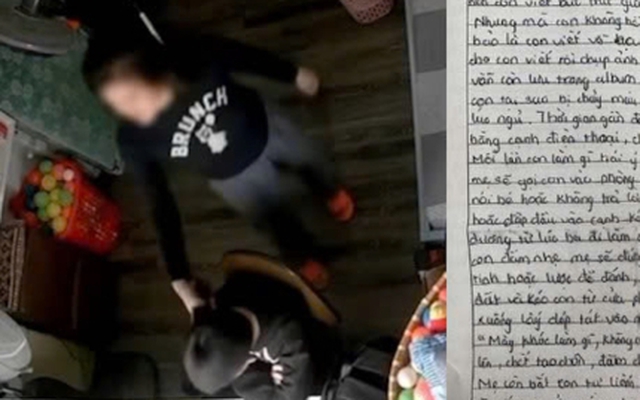 Tâm thư kêu cứu của bé trai sống với mẹ kế: Công an làm việc với người liên quan