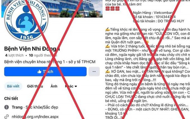 1 bệnh viện ở TP HCM phát cảnh báo liên quan chủ tài khoản có tên "DO TRONG HUY"