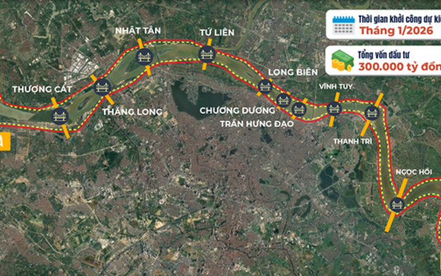 Đại lộ 300.000 tỷ đồng tại Hà Nội dự kiến khởi công trong năm 2026 có gì đặc biệt?