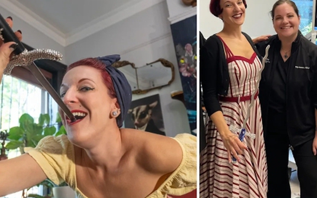 Hình ảnh nội soi cổ họng của nghệ sỹ nuốt kiếm khiến người xem 'ngã khỏi ghế'