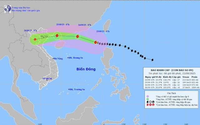 Cách theo dõi diễn biến siêu bão Ragasa