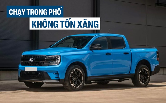 Ford Ranger bản này về Việt Nam thì nhiều người sẽ thích: Máy hybrid mạnh hơn hẳn Raptor, chạy 2 vòng hồ Tây không tốn một giọt xăng