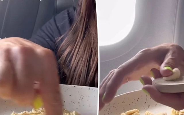 Nữ hành khách nhào bột làm mỳ Ý trên máy bay gây phản ứng dữ dội