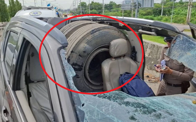 Đang lái chiếc SUV, nam y tá bỗng gặp tai họa 'từ trên trời rơi xuống', nhìn hiện trường ai cũng sợ hãi