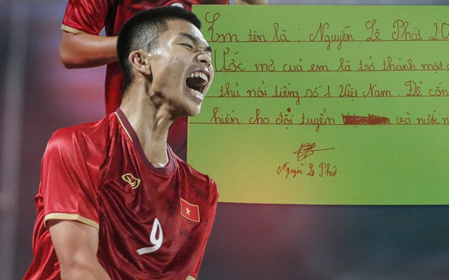 Viral mảnh giấy "em út" U23 Việt Nam viết thời thơ ấu, cả triệu người xúc động vì ước mơ của ngôi sao đang lên