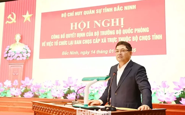 Công bố quyết định của Bộ trưởng Bộ Quốc phòng về quân sự cấp xã ở Bắc Ninh