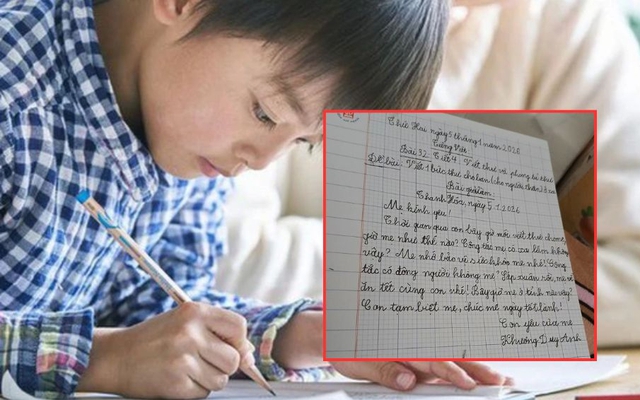 Đọc bức thư con viết, bà mẹ Thanh Hoá cười ná thở: Cô giáo không biết tưởng bố mẹ li hôn hoặc mẹ cháu đi trốn nợ lâu năm