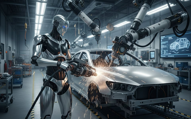 Robot lắp ráp ô tô trong 1 phút, 'nhà máy tối' mọc khắp nơi - chuyên gia dự báo đáng sợ: 'công nhân nhà máy sẽ thất nghiệp hàng loạt, chậm nhất đến năm 2030'