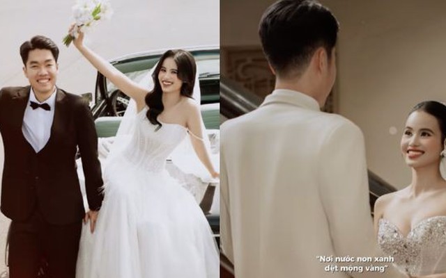 Hotgirl bắn cung Ánh Nguyệt tung bộ ảnh cưới ngọt ngào bên tay vợt cầu lông Lê Đức Phát, "happy ending" cho chuyện tình Olympic