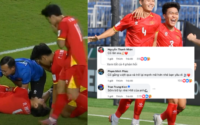 U23 Việt Nam thương nhau như thế: Ai cũng lo lắng khi Hiểu Minh chấn thương, đồng loạt cầu mong 1 điều