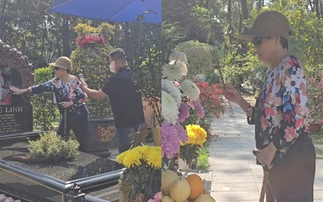 Khán giả Việt kiều Mỹ về nước, chống gậy ra tận mộ một NSƯT để làm việc này