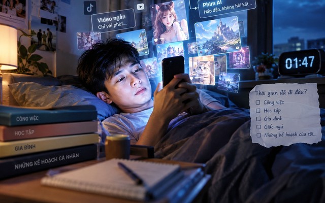 Cuốn vào phim ngắn, clip AI: 'Xem xong chẳng nhớ gì, tay vẫn cứ vuốt'