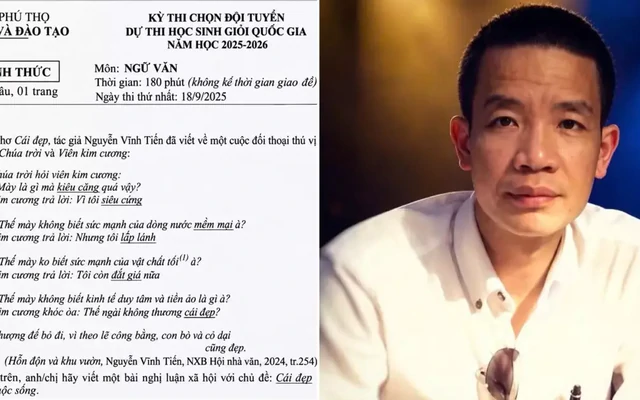 Bài thơ ‘Cái đẹp’ của Nguyễn Vĩnh Tiến trong đề thi học sinh giỏi bị chê thảm họa, Sở GD&ĐT Phú Thọ lên tiếng làm rõ