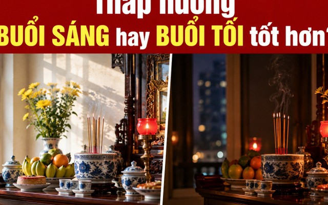Thắp hương buổi sáng hay buổi tối tốt hơn?