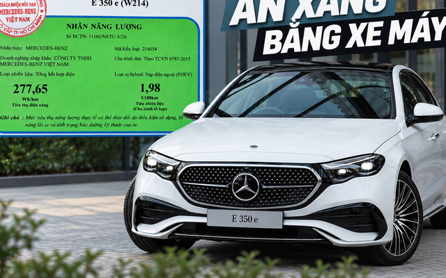 Mercedes-Benz E-Class PHEV giá dự kiến gần 3,4 tỷ đồng tại Việt Nam lộ mức tiêu thụ xăng 'như ngửi': Dưới 2L/100km, tiết kiệm hơn cả Honda Lead