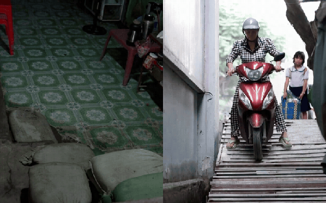 Cảnh tượng lạ trên con đường 93 tỷ đồng ở TP.HCM: Nhà dân lọt thỏm, xe máy phải xuống dốc